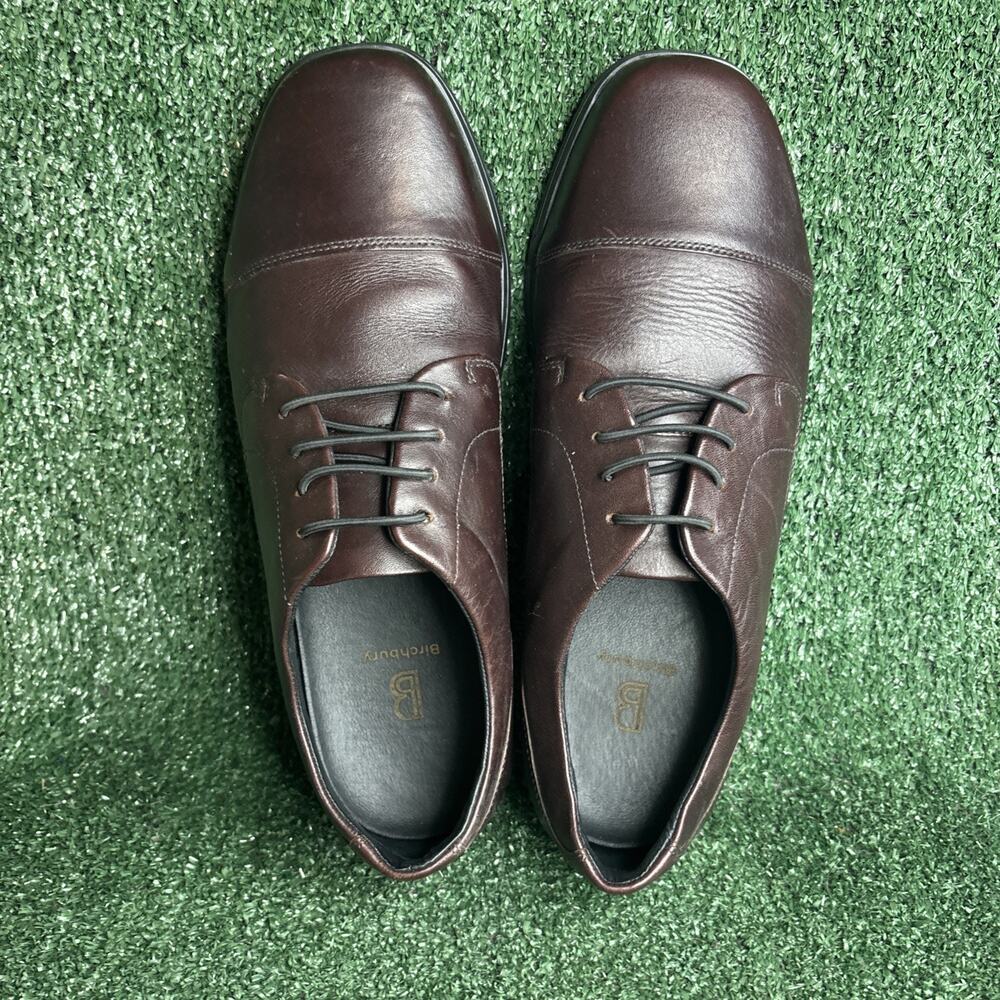 Birchbury Brenston Burgundy Leather Minimalist Oxford Dress Shoe Mens Size 12 - Picture 5 of 12